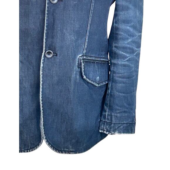 Armani Exchange Women’s Denim Chore Jacket Mock Collar Sz M Country Barn Outdoor - Picture 6 of 12